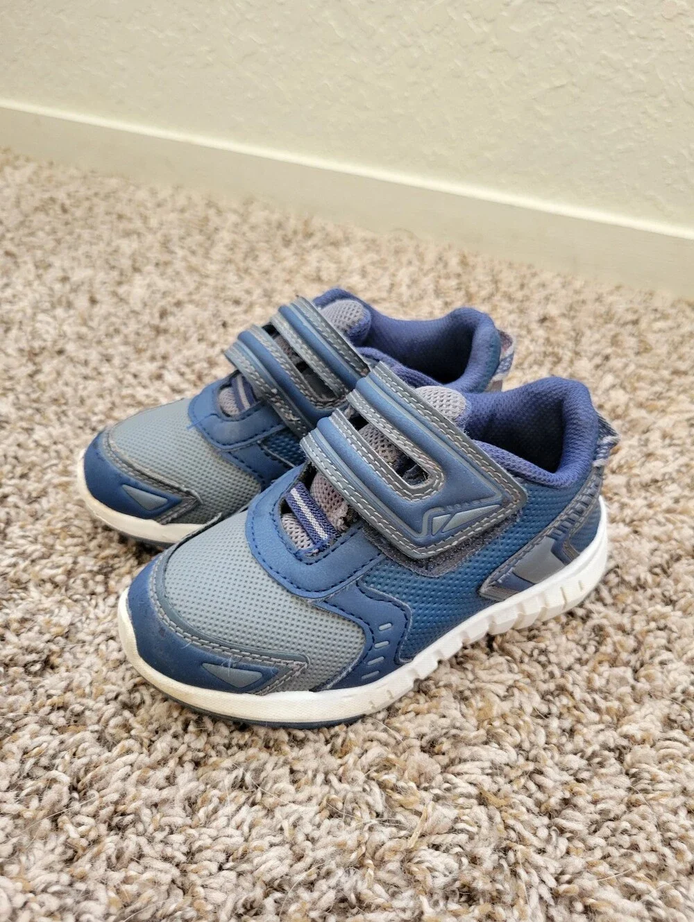 Kids Athletic Sneakers - Blue and Black/Red